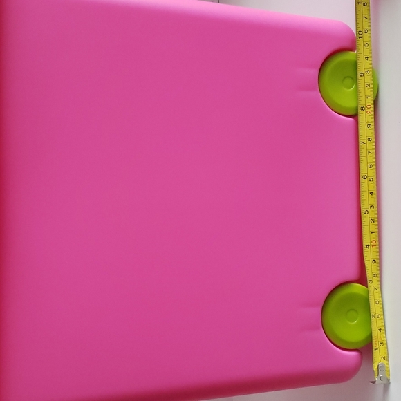 Organization toy storage bin with handles and wheels pink/ green - Picture 6 of 8